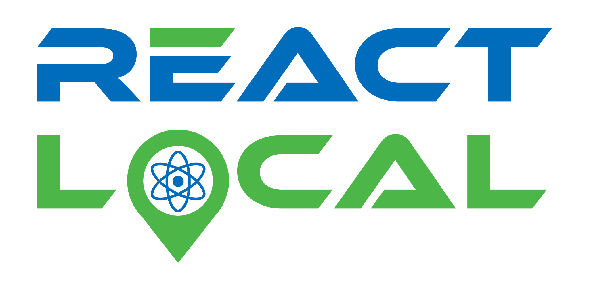 React Local logo, featuring blue "REACT" and green "LOCAL" text, with a location pin and atomic symbol, representing Precise Roofing Systems' contractor recruitment efforts in the roofing industry.